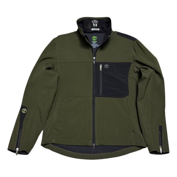 TIMBERLAND Waterproof Green Shell Windbreaker Outdoor Light Jacket Mens Medium - Picture 1 of 6